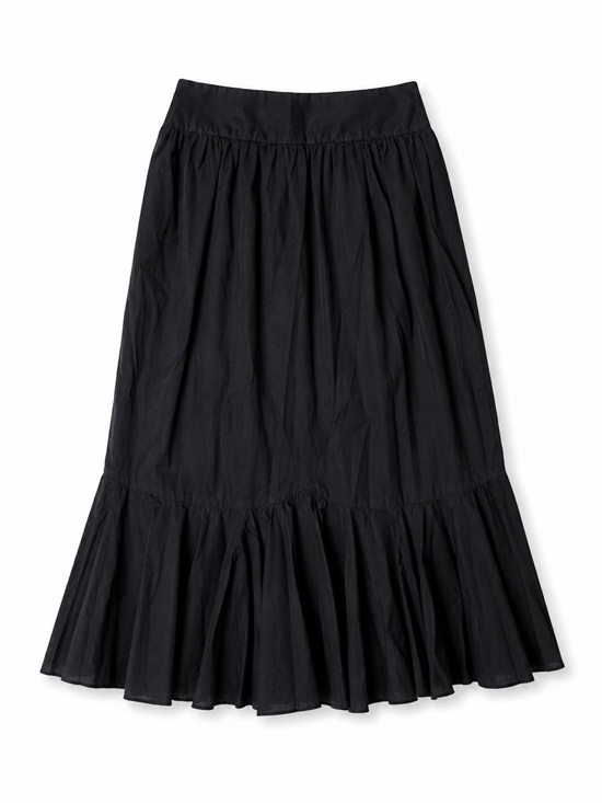 Sigrid Olsen Dresses & Skirts - Sigrid Olsen Black Maxi Skirt Size 6 Ruffle Hem Flowy Boho Y2K